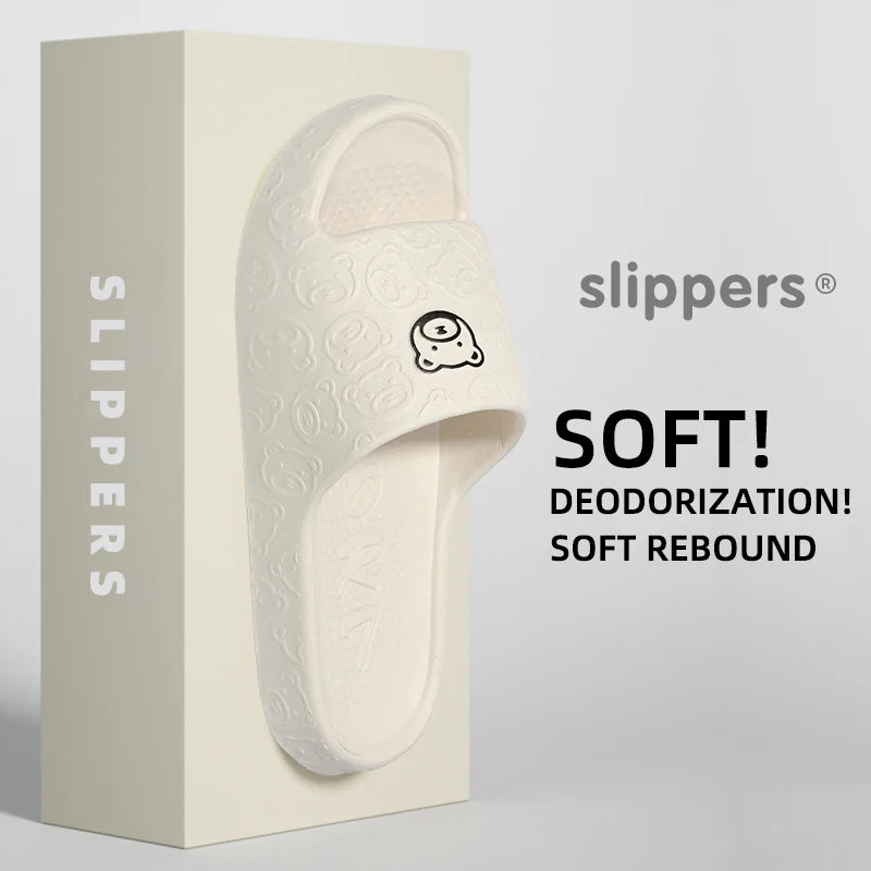 Summer Home Use EVA Slippers for Women Cute Cartoon Design Indoor Comfortable Slip-On Shoes