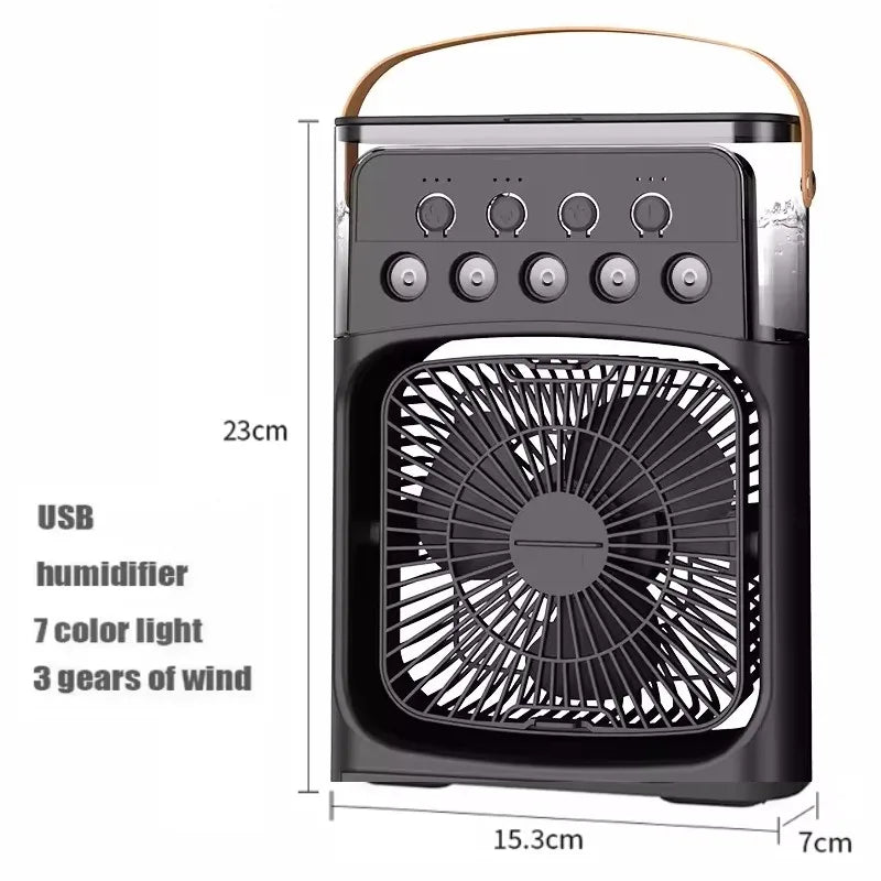 Humidifier Cooler Fan 3 Gear Air Conditioner Cooler Portable USB Chargeable Desktop Spray Fans For Office Dormitory Room Cooling