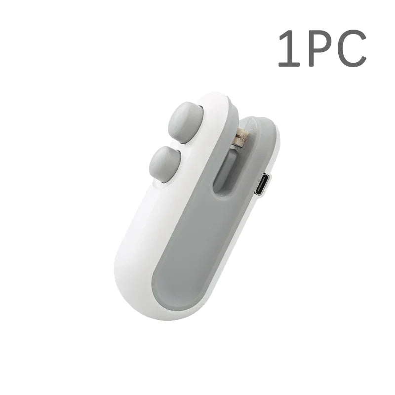 Portable Mini Sealer 2 in 1 Heat Sealer For Snacks Home use rechargeable sealer Vacuum Sealer Snacks plastic bag heat sealer